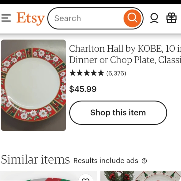 π
π» Christmas Dinnerware Charlton Hall 10 1/2" Plate VNPLC - Picture 6 of 15